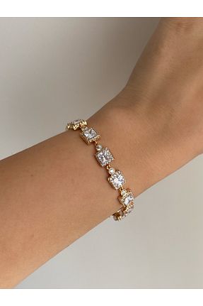 دستبند جواهر طلائی زنانه زیرکن Owentis - کد 376260465