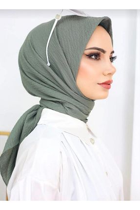 روسری سبز پنبه ای Trablus - کد 852299536