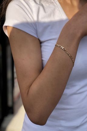 دستبند استیل (فولاد) طلائی زنانه İnci Accessories - کد 39931194