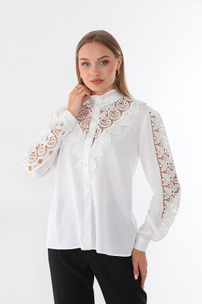 پیراهن سایز بزرگ سفید زنانه سایز بزرگ Loom Boutique - کد 746213519