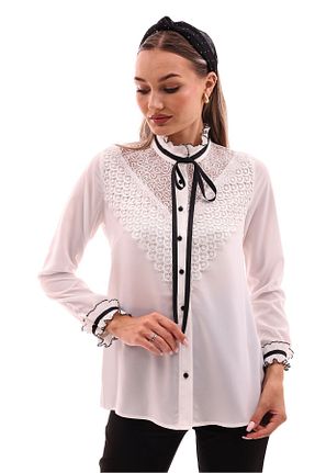 پیراهن سایز بزرگ سفید زنانه سایز بزرگ Loom Boutique - کد 839293556