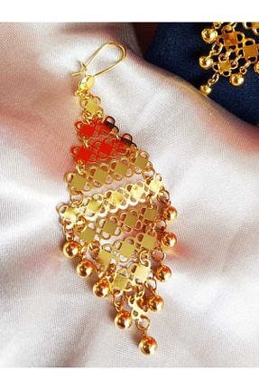 گوشواره جواهر طلائی روکش طلا VEFA GLOBAL - کد 832659869