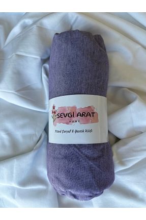 ست ملحفه دونفره بنفش پنبه ای SEVGİ ARAT - کد 845540301