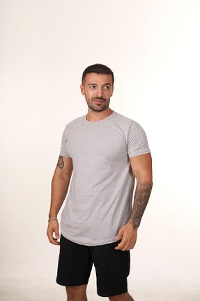 تیشرت طوسی مردانه رگولار SCSARVİN - کد 852539508