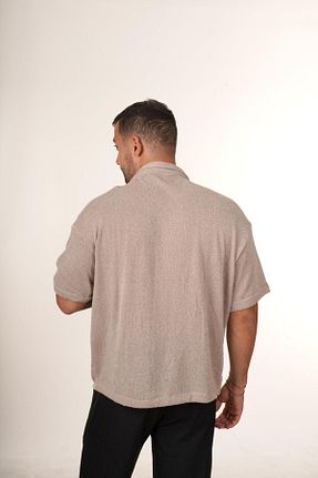 پیراهن قهوه ای مردانه رگولار SCSARVİN - کد 852356265