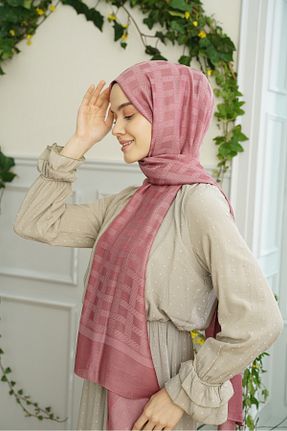 شال صورتی زنانه ویسکون ARMANDA - کد 852259538