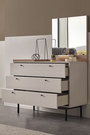 آینه کنسول سفید چوب Enza Home - کد 290223549