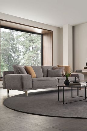 کاناپه طوسی Keten Enza Home - کد 802459056