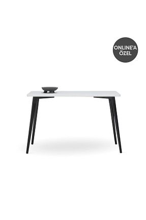 میز آشپزخانه سفید چوب Enza Home - کد 710888748