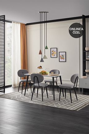 میز آشپزخانه سفید چوب Enza Home - کد 710888748
