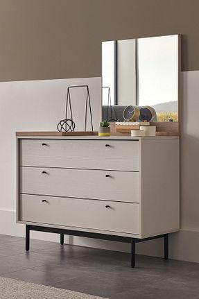 آینه کنسول سفید چوب Enza Home - کد 290223549