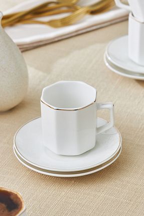 فنجان قهوه سفید 6 نفره Karaca - کد 775809110