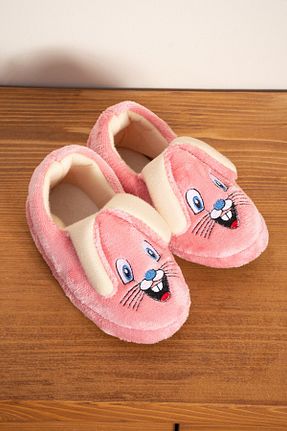 پاندوف صورتی بچه گانه مخملی AlbiShoes - کد 852505164