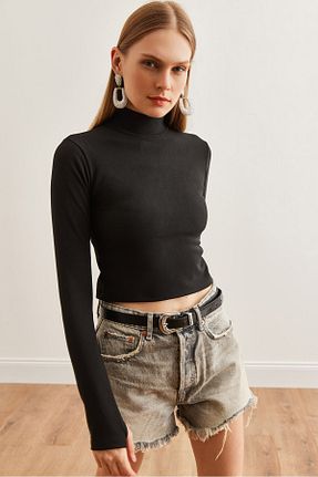 بلوز مشکی زنانه ساده Olalook - کد 852224944