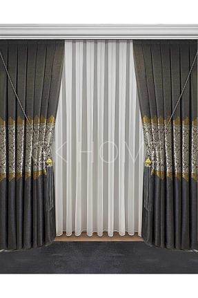 پرده زمینه طوسی ساتن SAYDEMİR HOME - کد 845470086