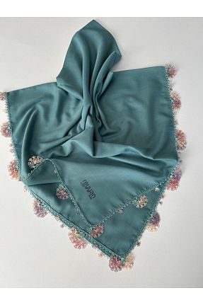 روسری فیروزه ای %100 پنبه REYYAN - کد 836499267