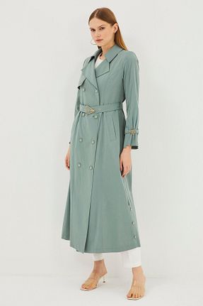 ترنچکت سبز زنانه مخلوط پلی استر Zühre - کد 834170583