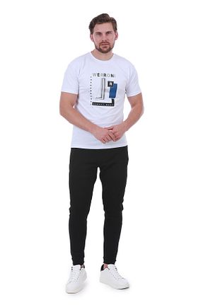تیشرت سفید مردانه اسلیم فیت WERRONİ - کد 850819733