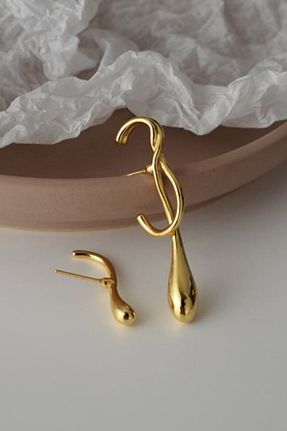 گوشواره جواهر طلائی فلزی KYOLA DESİGN - کد 792397103