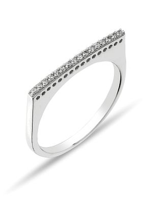 انگشتر نقره زنانه زیرکن Metay Silver - کد 852263404