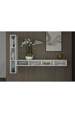 قفسه دیواری سفید 144 cm Nettrends - کد 852262962