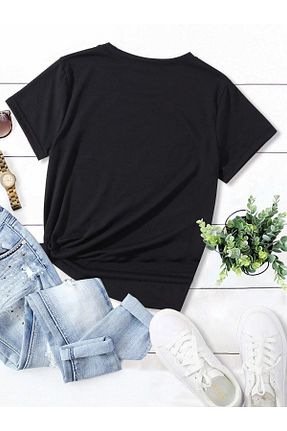 تیشرت مشکی زنانه اورسایز DAXİS Sportwear Company - کد 672679938