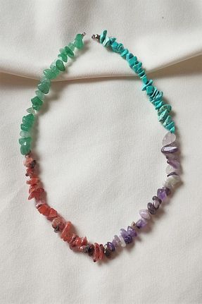 گردنبند جواهر رنگی زنانه سنگ badeaccessories - کد 676159474