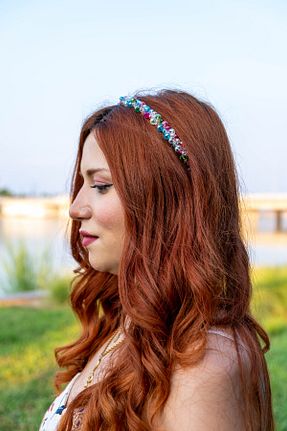 تاج رنگی زنانه فلزی Handmade - کد 850695713