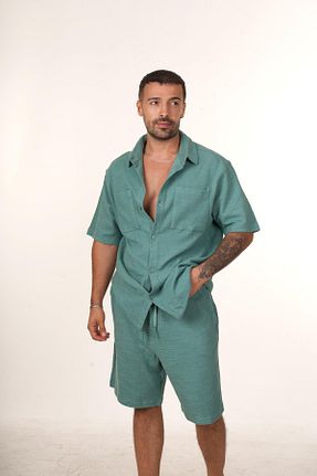 ست گرمکن سبز مردانه مخلوط ویسکون SCSARVİN - کد 852535846