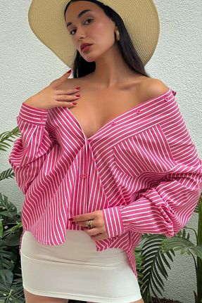 پیراهن صورتی زنانه رگولار CoolLook - کد 852380783