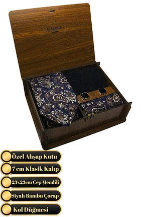 کراوات سرمه ای مردانه میکروفیبر Elegante Cravatte - کد 809400788