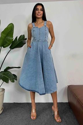 لباس آبی زنانه بافتنی SAGİ JEANS - کد 322913744