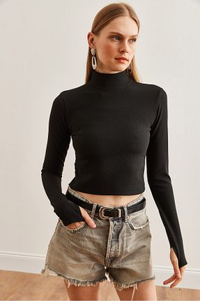 بلوز مشکی زنانه ساده Olalook - کد 852224944