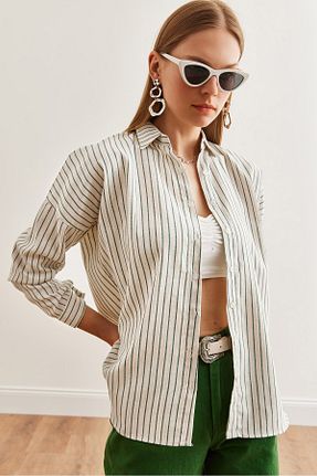 پیراهن سبز زنانه اورسایز Olalook - کد 852219014