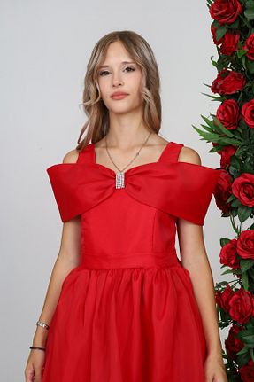 لباس مجلسی و فارغ التحصیلی قرمز بچه گانه بافتنی Asortik Kids - کد 852134570