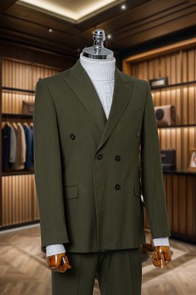 کت و شلوار سبز مردانه بافتنی Suitmen - کد 852146402