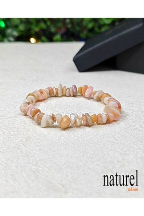 دستبند جواهر صورتی زنانه سنگ طبیعی Naturel Tılsım - کد 456033583