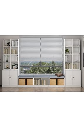قفسه کتاب سفید 200 cm Nettrends - کد 852383395