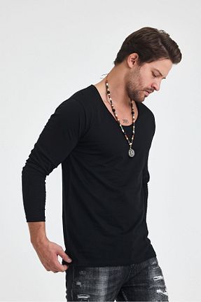 تیشرت مشکی مردانه اسلیم فیت BABBOSS - کد 849148552