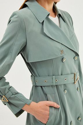 ترنچکت سبز زنانه مخلوط پلی استر Zühre - کد 834170583