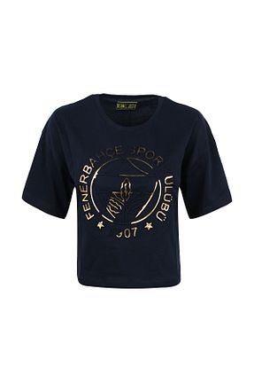 تیشرت اسپرت سرمه ای زنانه رگولار Fenerbahçe - کد 852162252