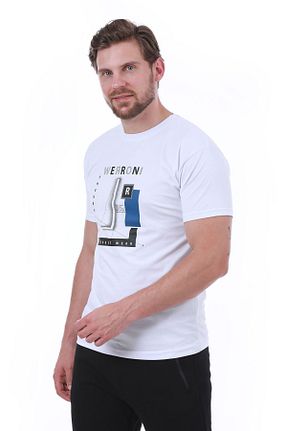 تیشرت سفید مردانه اسلیم فیت WERRONİ - کد 850819733