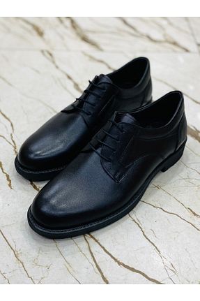 کفش کلاسیک مشکی مردانه چرم خالص E Kandiş - کد 366630297