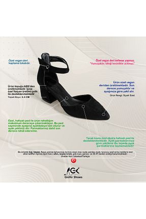 کفش پاشنه بلند کلاسیک مشکی زنانه چرم مصنوعی Güllü Shoes - کد 798959103