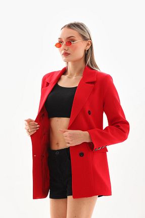 کت قرمز زنانه اسلیم فیت Fosiya - کد 852266761