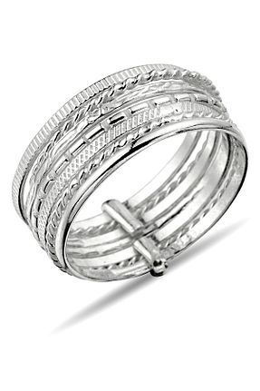 انگشتر نقره طوسی زنانه زیرکن Metay Silver - کد 852263317