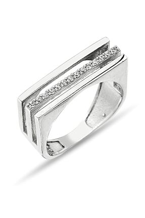 انگشتر نقره زنانه زیرکن Metay Silver - کد 852263290