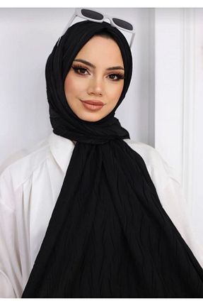 شال مشکی زنانه پنبه ای Trablus - کد 852296584