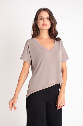 تیشرت بژ زنانه رگولار Ramior - کد 852276952