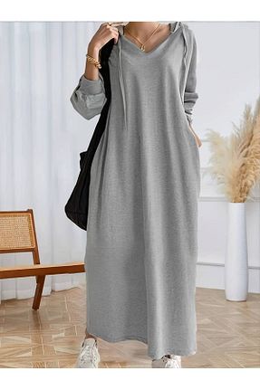 لباس طوسی زنانه بافتنی Machetta - کد 852295752
